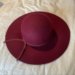 Old Navy Wool Floppy Hat - Burgundy